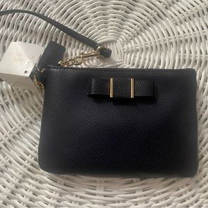 NWT Coach Darcy Bow Wristlet in Midnight Blue